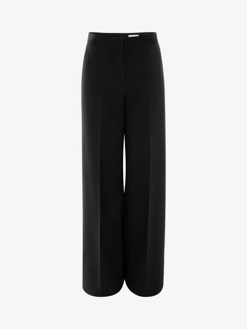 Pantalones Alexander McQueen Wide Leg Mujer - Negros - Mexico 367-XIWNCG